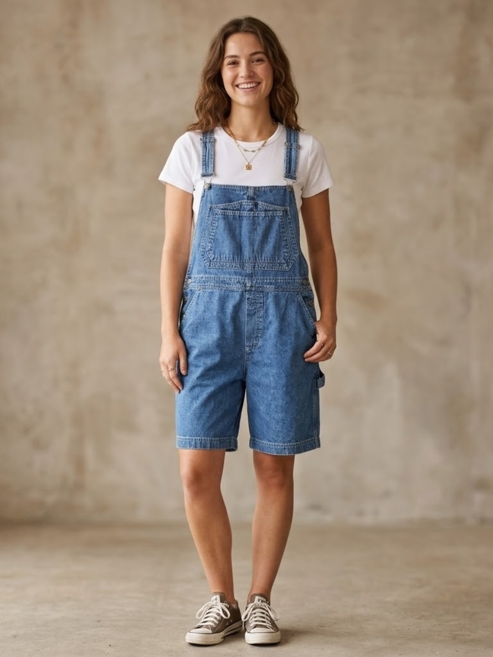 bill blass Blue Denim Short Overalls for Women Size XL